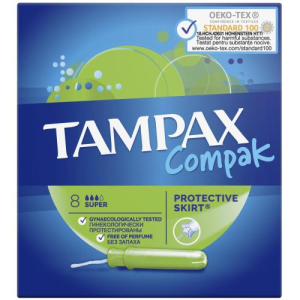 Тампакс компак тампоны №8 супер с апплик