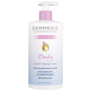 Дермедик  эмолиент линум цикатопи крем-гель для умывания 500мл д/детей