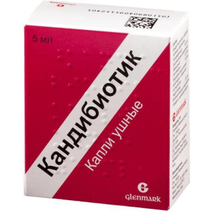 Кандибиотик капли ушные 5мл в комплекте с пипеткой