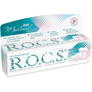 Рокс медикал минералс зубной гель 40мл/45г д/укрепл. зубов фрукты