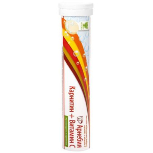 Арнебия карнитин + витамин с таблетки шипучие №20 бад