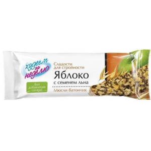 Леовит худеем за неделю биослимика мюсли батончик яблоко + лен 30г.
