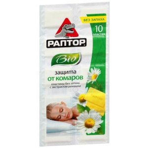 Раптор защита от комаров пластины №10 био ромашка