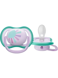 Авент ультра аир соска-пустышка силикон №1 0-6мес для девочек /арт. 086/04