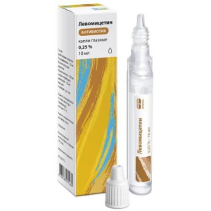 Левомицетин реневал капли глазные 0,25% 10мл №1