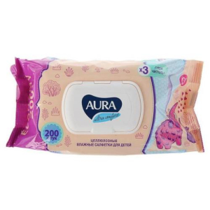 Аура ультра комфорт салфетки влажные для детей №200