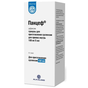 Панцеф гранулы для приготовления суспензии для приема внутрь 100мг/5мл 53г 
