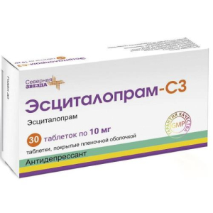 Эсциталопрам-сз таблетки покрытые пленочной оболочкой 10мг №30
