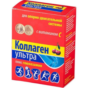 Коллаген ультра + с + глюкозамин порошок 8г №7 вишня
