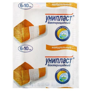 Унипласт лейкопластырь бактерицидный 6х10см натур