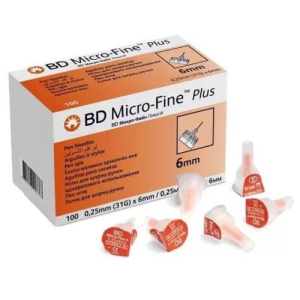 Бд микро-файн плюс игла для шприц-ручек №100 31g 0,25x6мм
