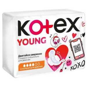 Котекс янг прокладки гигиенические №8 нормал