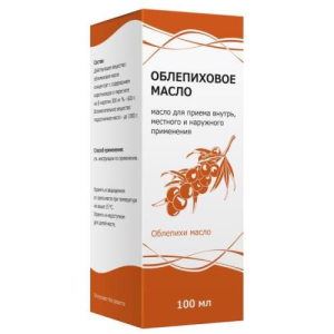 Облепиховое  масло для приема внутрь местного и наружного применения 100мл