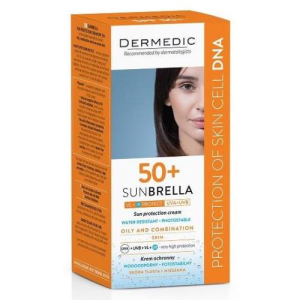 Дермедик санбрелла крем для лица 50мл с/защитный spf 50 +  д/жирной и комб. кожи