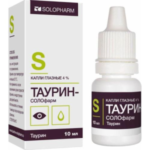 Таурин-солофарм капли глазные 4% 10мл