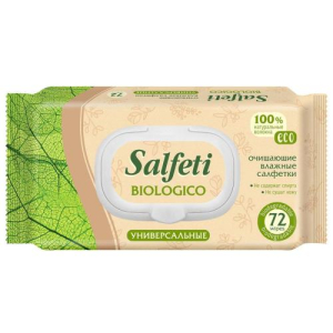 Салфети эко биолоджико салфетки влажн. №72 очищ. универсальные