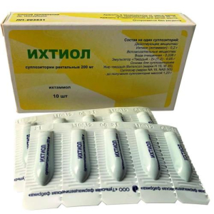 Ихтиол суппозитории ректальные 200мг №10
