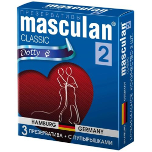 Маскулан 2 классик презервативы №3 дотти пупырышки