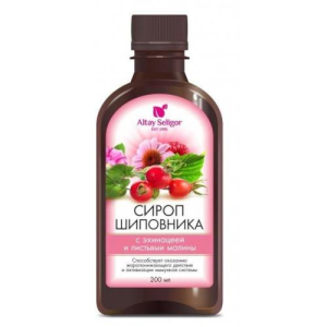 Сироп шиповника эхинацея + малина 200мл. /алтай-селигор/