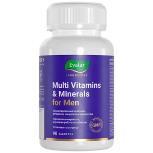 Эвалар мультивитамины и минералы таблетки 1300мг №90 мужские