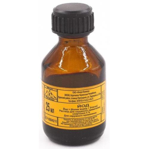 Йод раствор для наружного применения спиртовой 5% 25мл