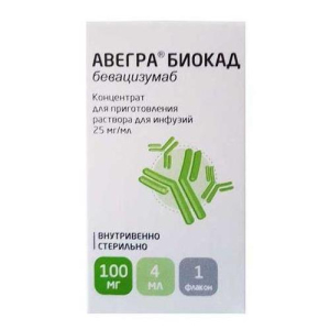 Авегра биокад концентрат для приготовления раствора для инфузий 25мг/мл 4мл