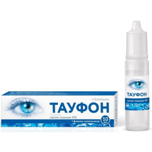 Тауфон капли глазные 4% 10мл