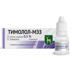 Тимолол-мэз капли глазные 0,5% 5мл