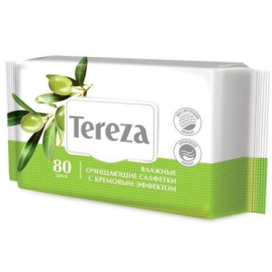 Тереза салфетки влажные  №80 очищ с крем эффектом