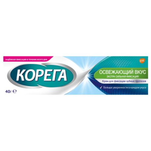 Корега крем для фиксации зубных протезов 40г освеж. вкус