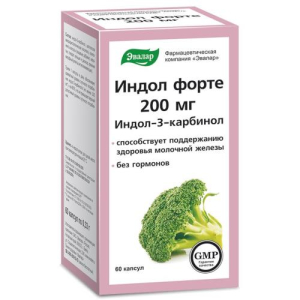 Эвалар индол форте капсулы 200мг 330мг №60 бад