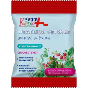 911 ваша служба спасения кидс леденцы 50г чабрец+душица+мед+вит.С бад
