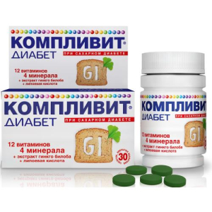 Компливит диабет таблетки покрытые оболочкой №30 бад