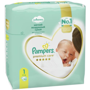 Памперс премиум кэа подгузники для детей №20 размер 1 2-5кг