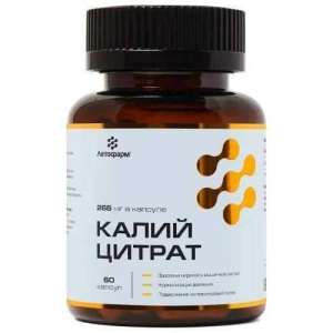 Летофарм калий цитрат капсулы 266мг 840мг №60 бад