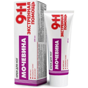 911 экстренная помощь крем для ног 100мл мочевина