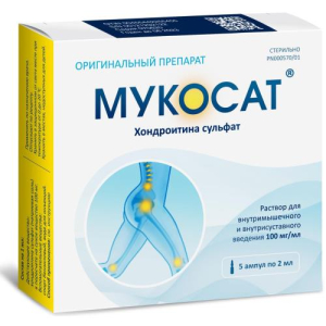 Мукосат раствор для внутримышечного и внутрисуставного введения 100мг/мл 2мл №5