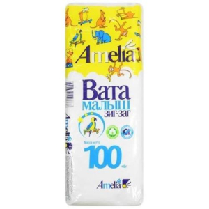 Амелия вата малыш зиг-заг хирургическая 100г
