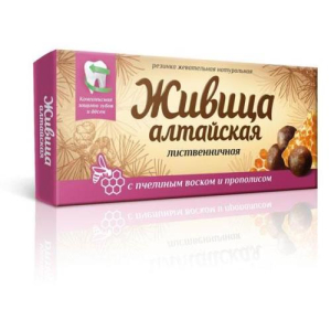 Живица алтайская жев.резинка пчелиный воск + прополис №4