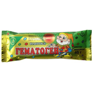 Гематоген плитка 40г классический /экзон/бад