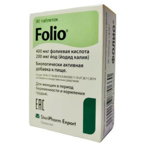 Фолио таблетки 95мг №90 бад