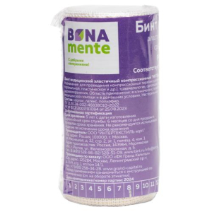 Бинт Бона менте лайт эластичный компрессионный ср 1,5мх8см с застежками