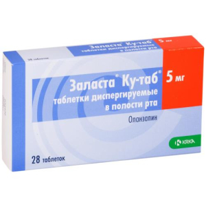 Заласта ку-таб таблетки диспергируемые в полости рта 5мг №28