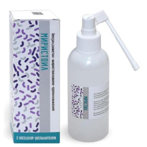 Миристоил раствор для местного и наружного применения 0,01% 150мл /в комплекте с насадкой-распылителем или аппликатором урологическим, или насадкой ги