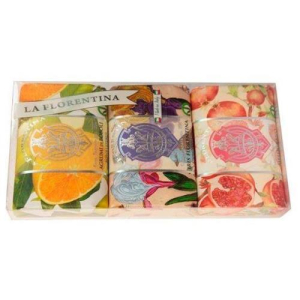 Ла флорентина мыло туалетное 200г №3 набор (цитрус + флорентийский ирис + гранат