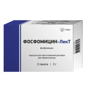 Фосфомицин-лект порошок для приготовления раствора для приема внутрь 3000мг 8000мг №2