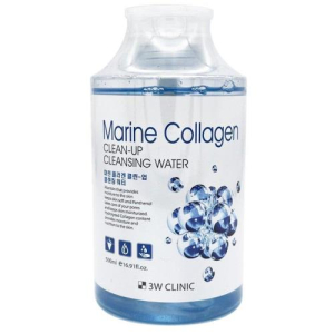 3w клиник вода 500мл очищ д/снят макияжа с морским коллагеном