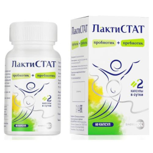 Лактистат капсулы 600мг №60 пробиотик + пребиотик бад