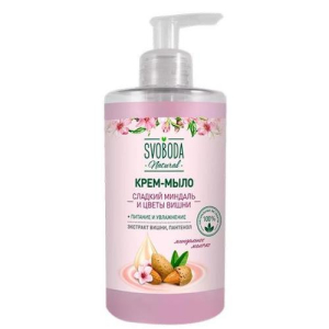Свобода натурал крем-мыло жидкое 430мл сладк миндаль + цв вишни