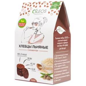 Олеос хлебцы 100г льняные кунжут